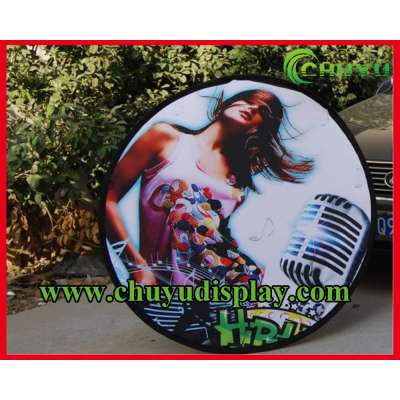 Round POP UP Banner Advertised Display Banner Folding Frame Banner